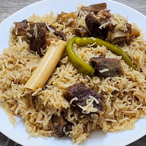 Nizamabad Ghatu Mutton Pulav.
