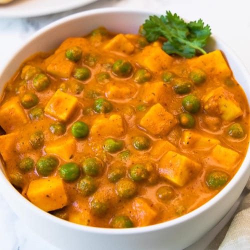 Mutter Paneer Curry.